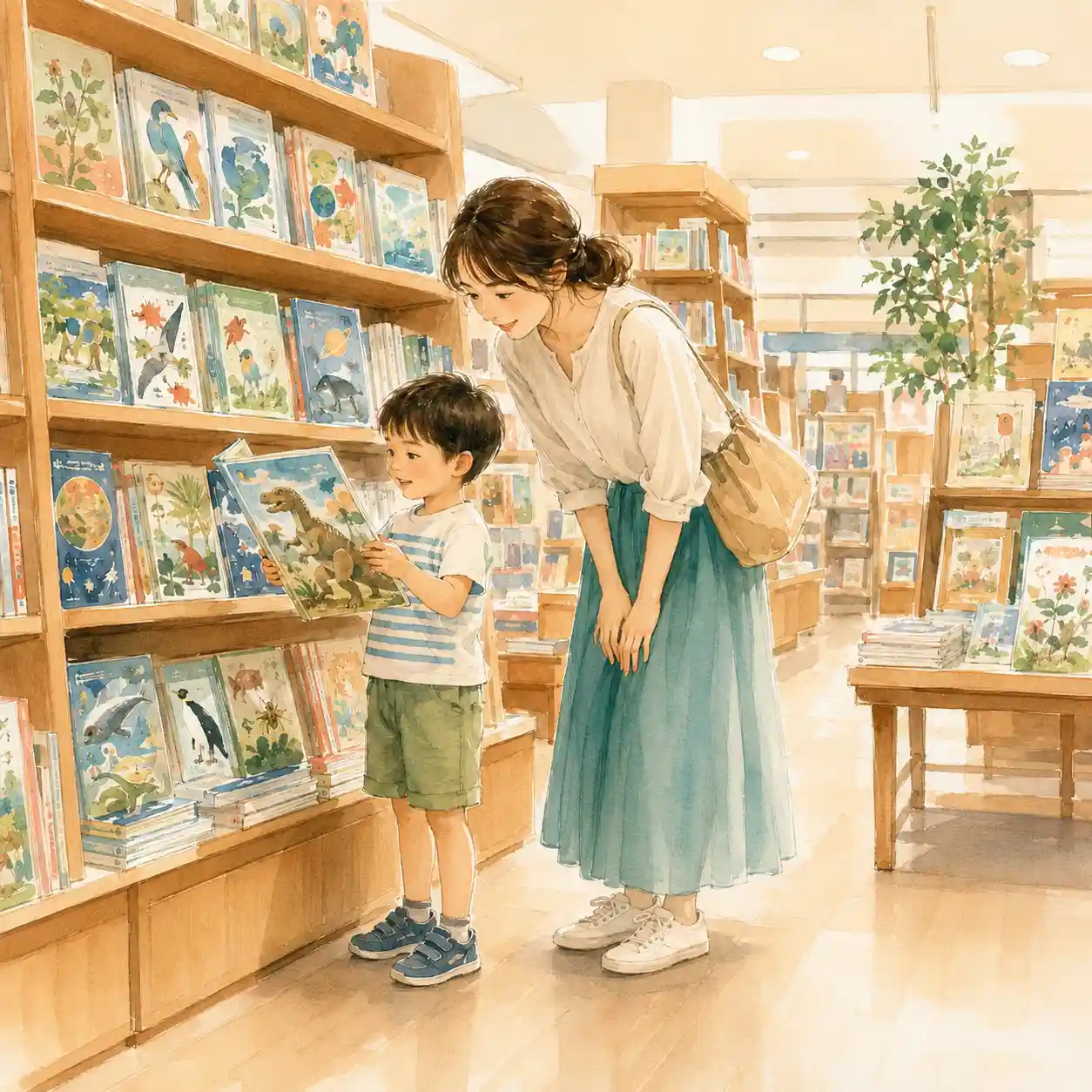 親子で図鑑を選ぶ